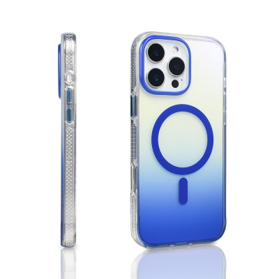Apple iPhone 16 Pro Max Case M-safe Charging Feature Transparent Color Transition Zore Toros Cover - 10