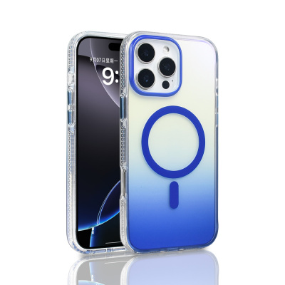 Apple iPhone 16 Pro Max Case M-safe Charging Feature Transparent Color Transition Zore Toros Cover - 4