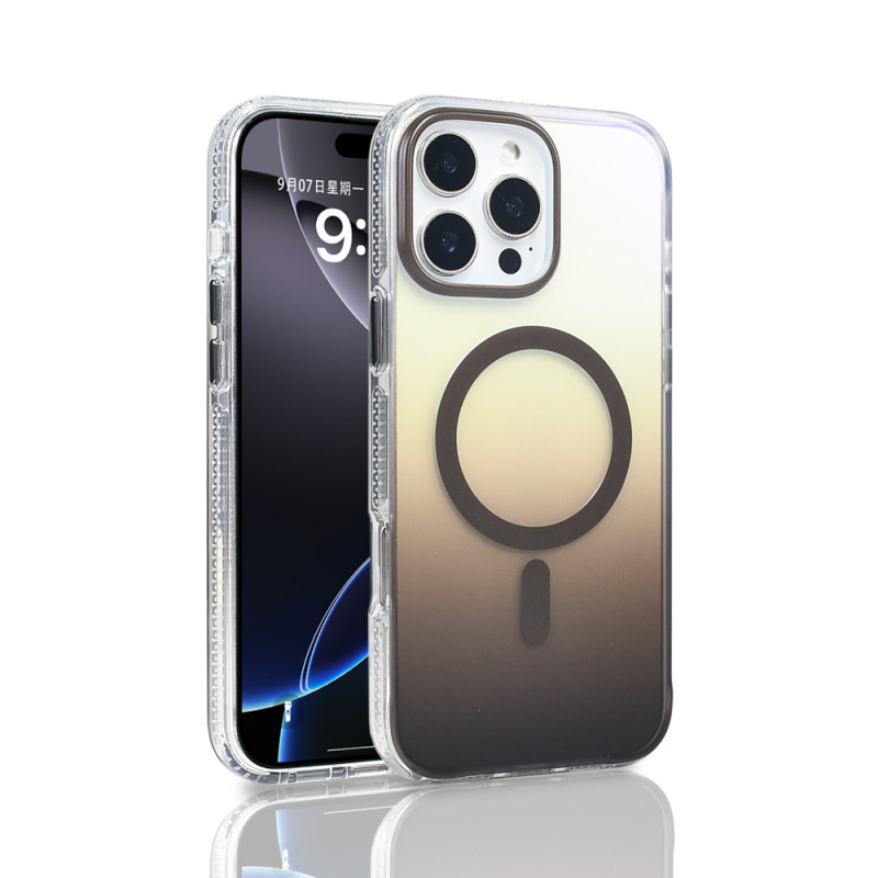 Apple iPhone 16 Pro Max Case M-safe Charging Feature Transparent Color Transition Zore Toros Cover - 5