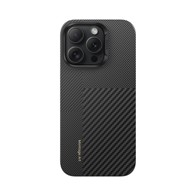Apple iPhone 16 Pro Max Case Magsafe Charging Feature Carbon Fiber Benks New Series Montage ArmorAir Kevlar Cover - 1