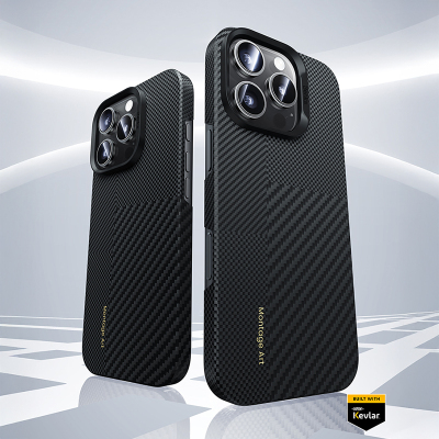 Apple iPhone 16 Pro Max Case Magsafe Charging Feature Carbon Fiber Benks New Series Montage ArmorAir Kevlar Cover - 6