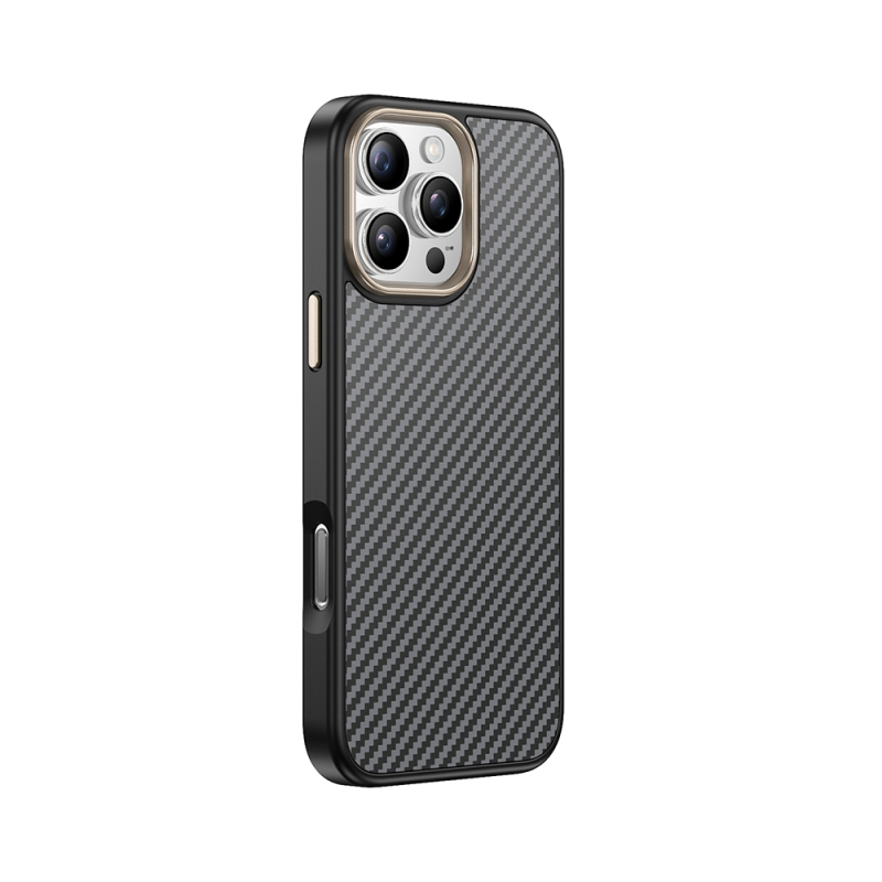 Apple iPhone 16 Pro Max Case Magsafe Charging Feature Carbon Fiber Look Zore Antina Cover - 16