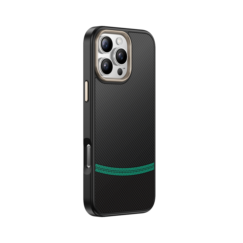 Apple iPhone 16 Pro Max Case Magsafe Charging Feature Carbon Fiber Look Zore Antina Cover - 19