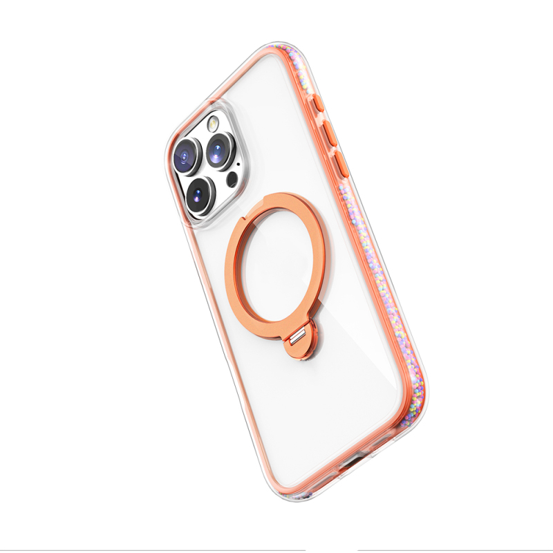 Apple iPhone 16 Pro Max Case Magsafe Charging Feature Raptic AirJoy Series Bead Design 360 Degree Rotatable Stand Cover - 5