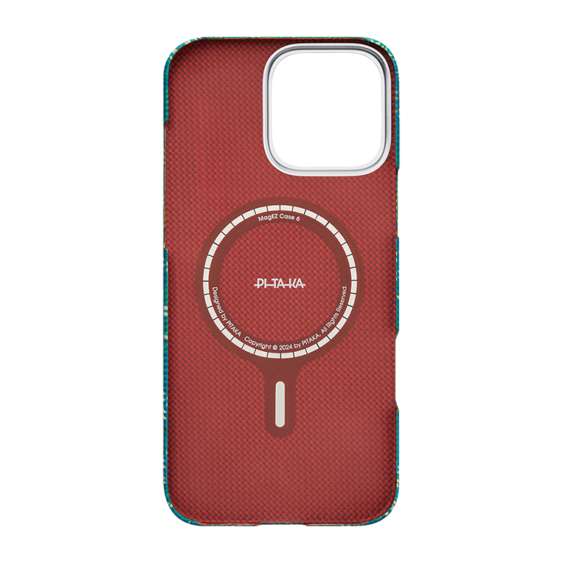 Apple iPhone 16 Pro Max Case MagSafe Charging Featured Aramid Fiber Pitaka Tactile Woven Monogram Series Cover - 8