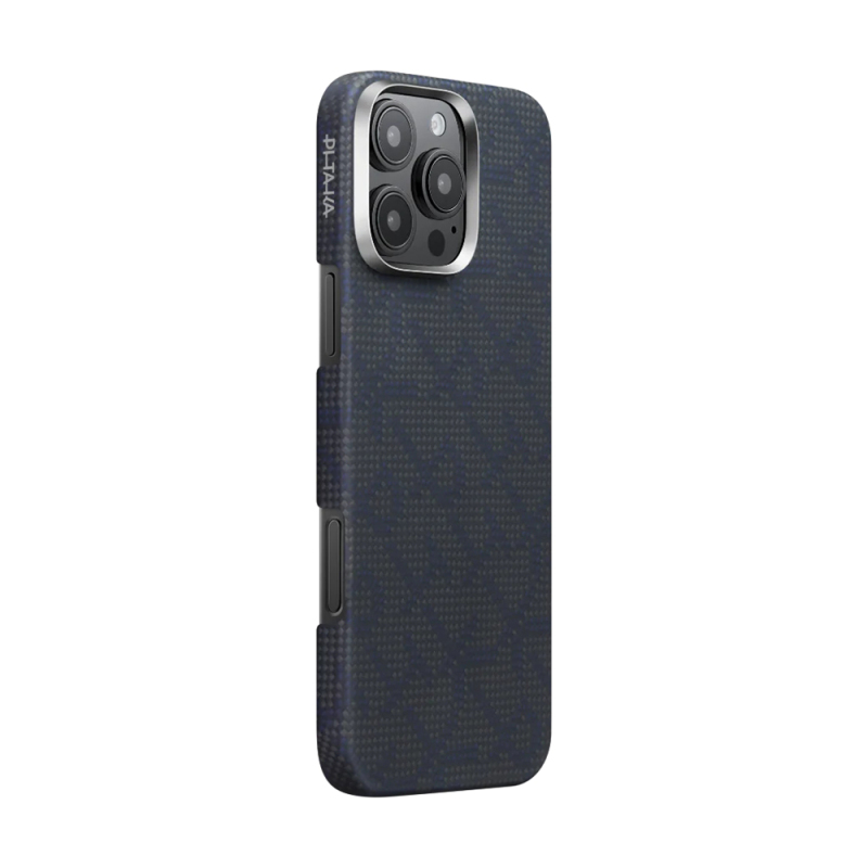 Apple iPhone 16 Pro Max Case MagSafe Charging Featured Aramid Fiber Pitaka Tactile Woven Monogram Series Cover - 7