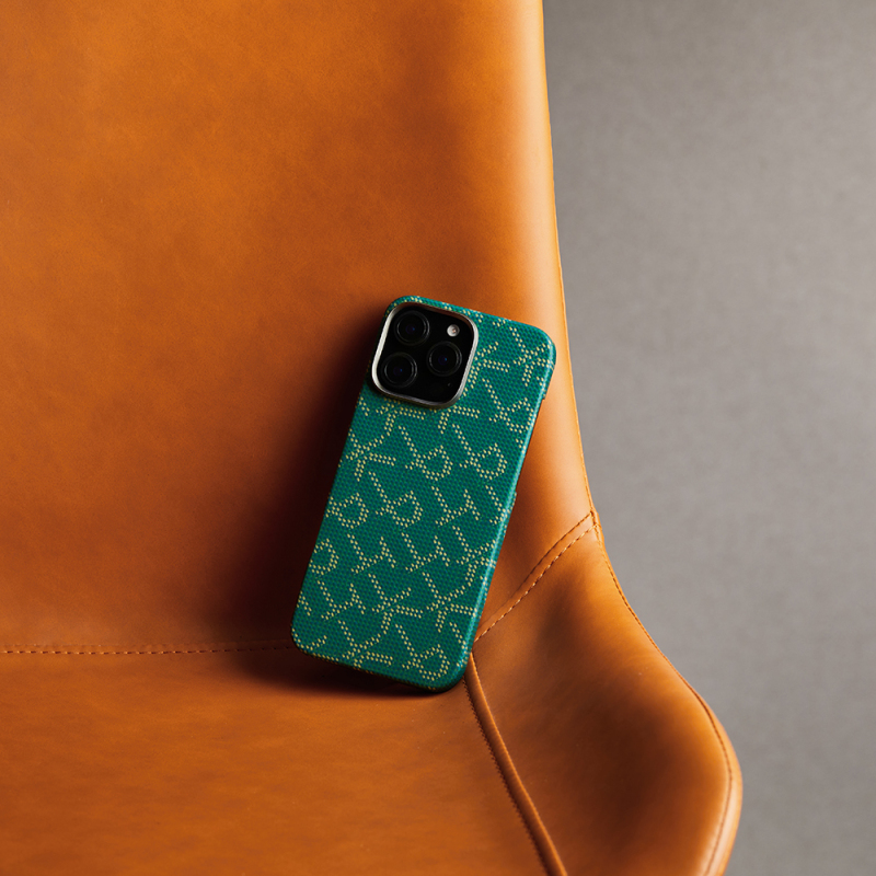 Apple iPhone 16 Pro Max Case MagSafe Charging Featured Aramid Fiber Pitaka Tactile Woven Monogram Series Cover - 19