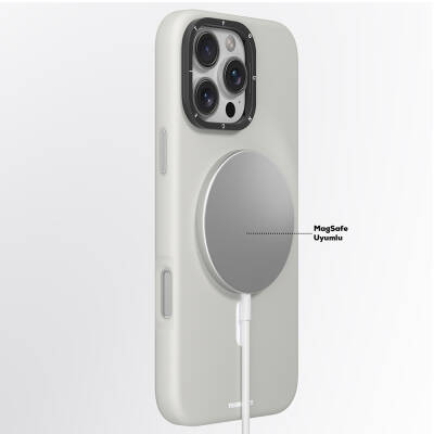 Apple iPhone 16 Pro Max Case Magsafe Charging Featured Camera Stand Youngkit Bitty Cream Cover - 10