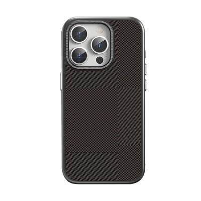 Apple iPhone 16 Pro Max Case Magsafe Charging Featured Carbon Fiber Patterned Mutural Montage Cover - 9