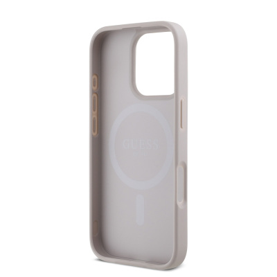 Apple iPhone 16 Pro Max Case Magsafe Charging Featured Guess Original Licensed Small 4G Classic Cover - 21