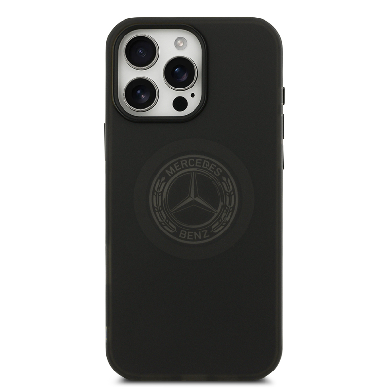 Apple iPhone 16 Pro Max Case Mercedes Benz Original Licensed M-Safe Charging Feature Frosted PC Nostalgic Star Design Cover - 4