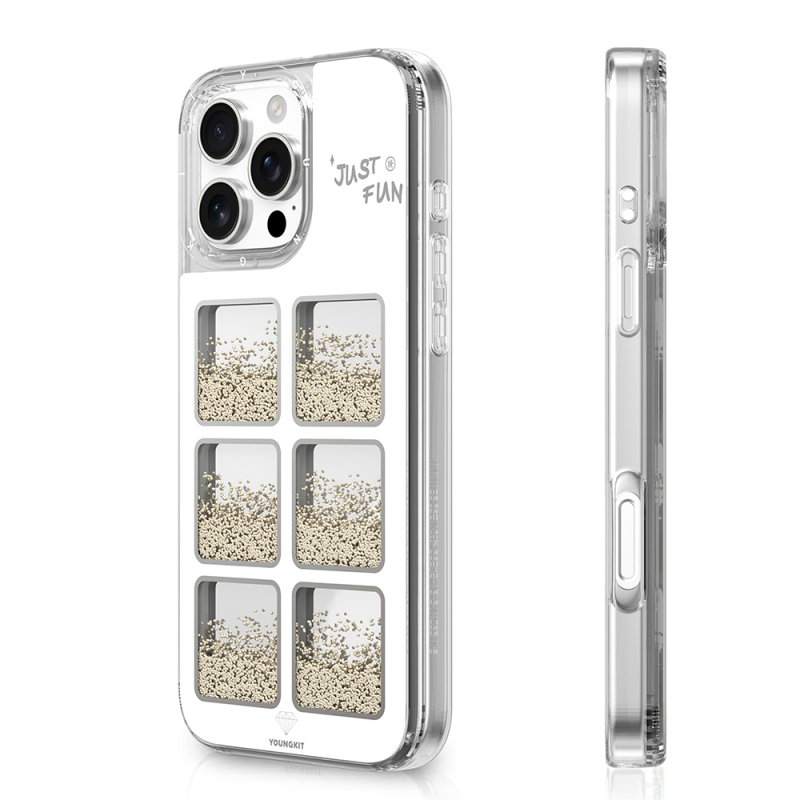 Apple iPhone 16 Pro Max Case Mirrored and Beaded Design Youngkit Spirit Series Cover - 1