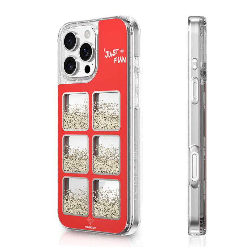 Apple iPhone 16 Pro Max Case Mirrored and Beaded Design Youngkit Spirit Series Cover - 5