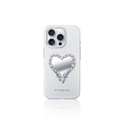 Apple iPhone 16 Pro Max Case Pynana Mirror Series Cover with Heart Designed Heart Design - 2