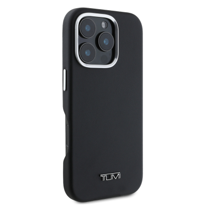Apple iPhone 16 Pro Max Case TUMI Original Licensed Magsafe Charging Featured Metal Text Logo PU Leather Cover - 4