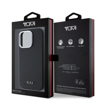Apple iPhone 16 Pro Max Case TUMI Original Licensed Magsafe Charging Featured Metal Text Logo PU Leather Cover - 9