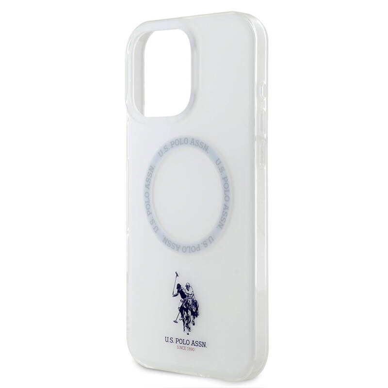 Apple iPhone 16 Pro Max Case U.S. Polo Assn. Original Licensed Magsafe Charging Feature IML Double Horse Logo Ring Cover - 7