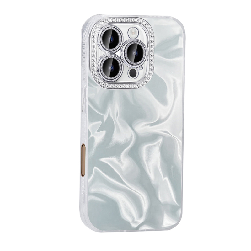 Apple iPhone 16 Pro Max Case with Airbag, Zore Esila Cover with Shiny Stone Detail Design - 5