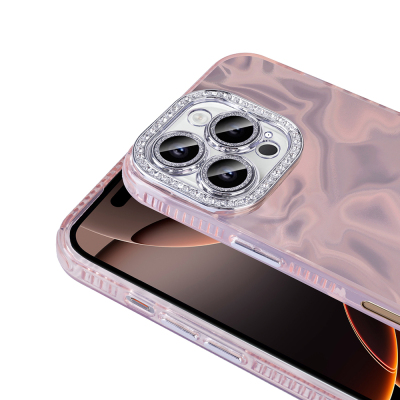 Apple iPhone 16 Pro Max Case with Airbag, Zore Esila Cover with Shiny Stone Detail Design - 7