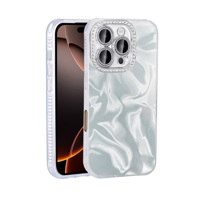 Apple iPhone 16 Pro Max Case with Airbag, Zore Esila Cover with Shiny Stone Detail Design - 2