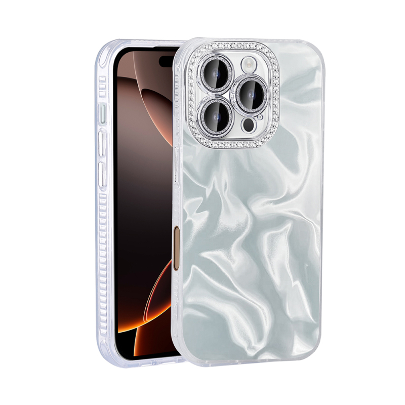Apple iPhone 16 Pro Max Case with Airbag, Zore Esila Cover with Shiny Stone Detail Design - 2
