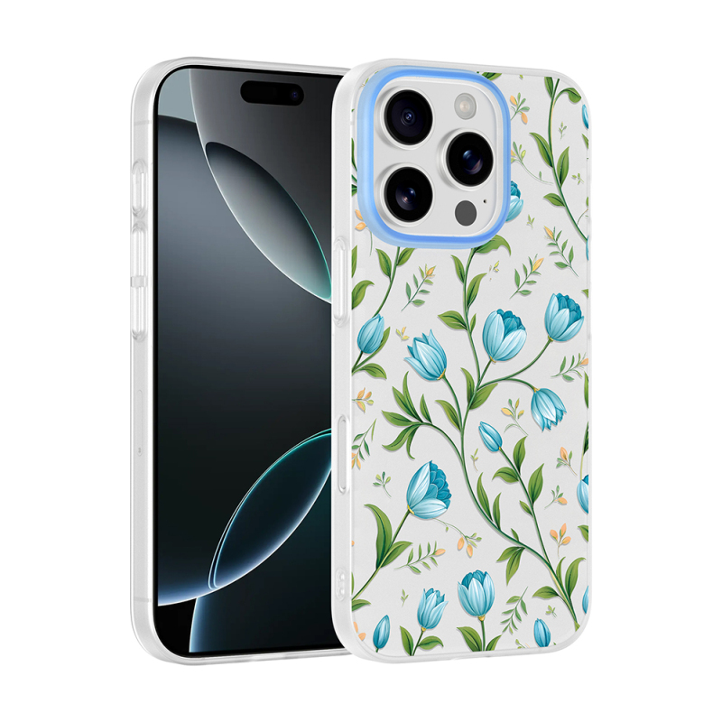 Apple iPhone 16 Pro Max Case with Camera Protector, Patterned Zore Clip Cover - 1