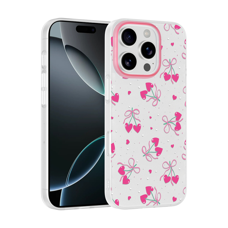 Apple iPhone 16 Pro Max Case with Camera Protector, Patterned Zore Clip Cover - 3