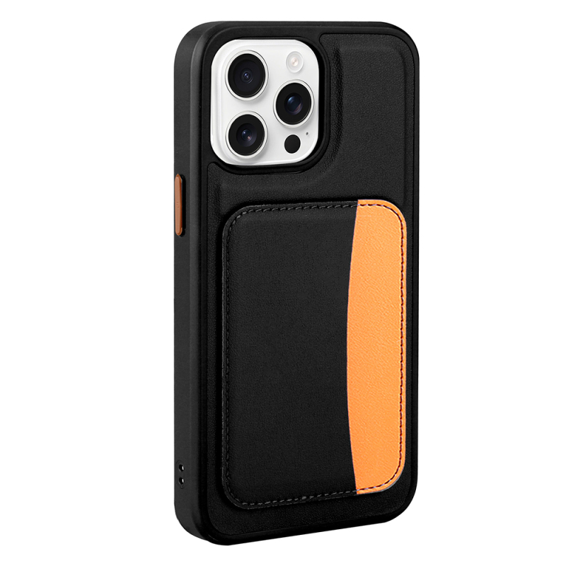 Apple iPhone 16 Pro Max Case with Card Holder Zore X-Card Silicone Cover - 7