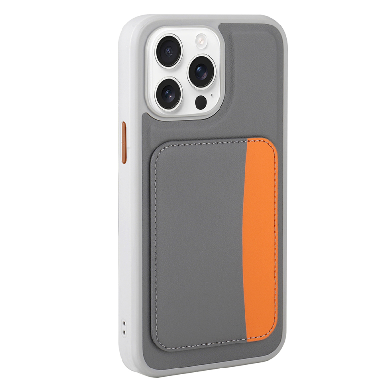 Apple iPhone 16 Pro Max Case with Card Holder Zore X-Card Silicone Cover - 11