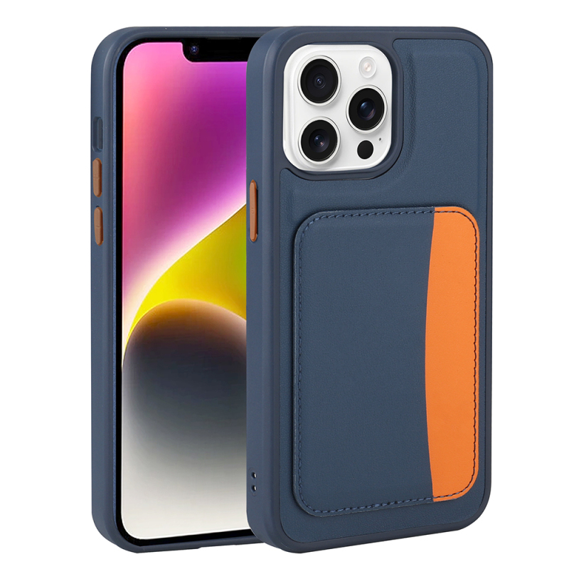 Apple iPhone 16 Pro Max Case with Card Holder Zore X-Card Silicone Cover - 5