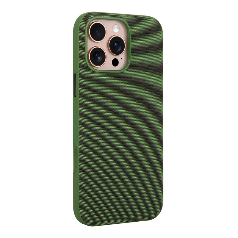 Apple iPhone 16 Pro Max Case with M-Safe Charging Feature, Fabric Design, Zore Miami Hard PC Cover - 8