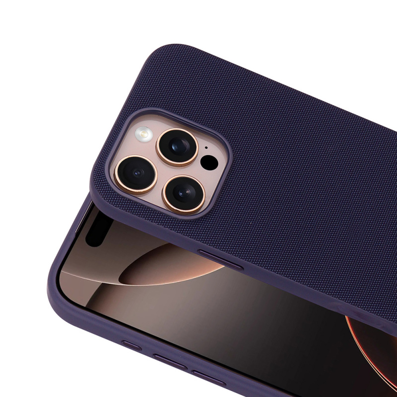 Apple iPhone 16 Pro Max Case with M-Safe Charging Feature, Fabric Design, Zore Miami Hard PC Cover - 16