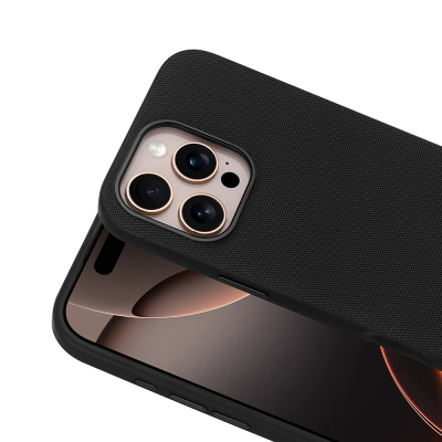 Apple iPhone 16 Pro Max Case with M-Safe Charging Feature, Fabric Design, Zore Miami Hard PC Cover - 17