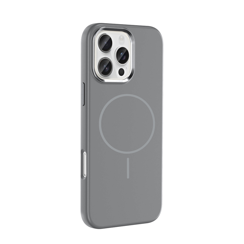 Apple iPhone 16 Pro Max Case with M-Safe Charging Feature, Metal Camera Frame, Zore Edi Silicone Cover - 9