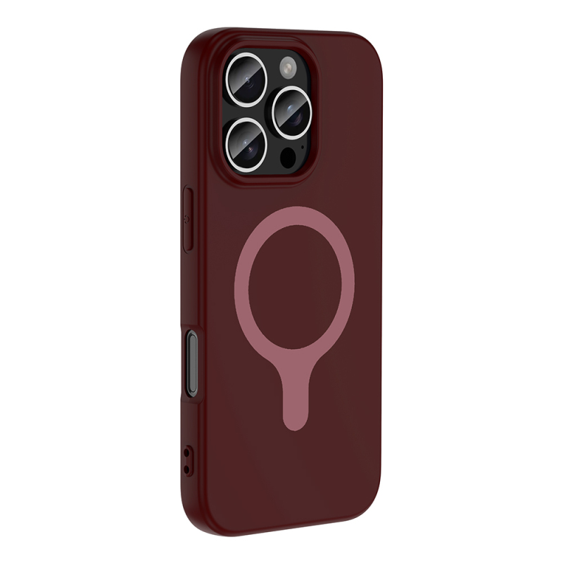 Apple iPhone 16 Pro Max Case with M-Safe Charging Feature - Zore Aris Silicone Cover - 17