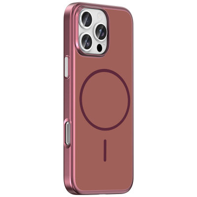 Apple iPhone 16 Pro Max Case with M-Safe Charging Feature Zore Lora PC Cover - 12