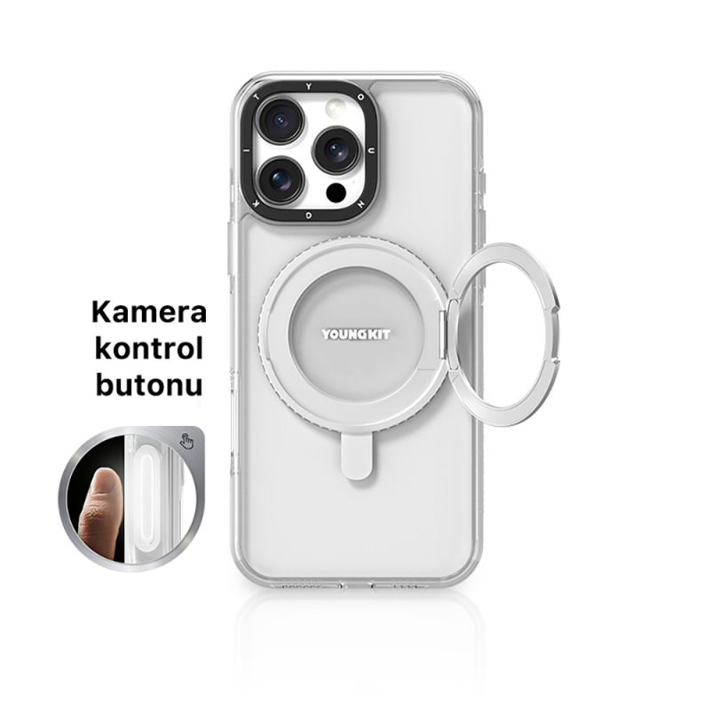 Apple iPhone 16 Pro Max Case with M-safe Charging Stand and Action Button Youngkit Pivot Series Cover - 5