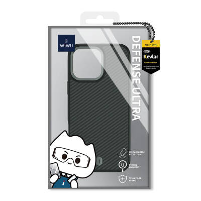 Apple iPhone 16 Pro Max Case Wiwu DCC-205 Magsafe Charging Featured Aramid Fiber Design Cover - 5