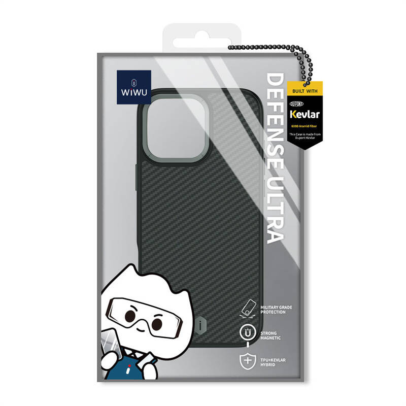 Apple iPhone 16 Pro Max Case Wiwu DCC-205 Magsafe Charging Featured Aramid Fiber Design Cover - 5
