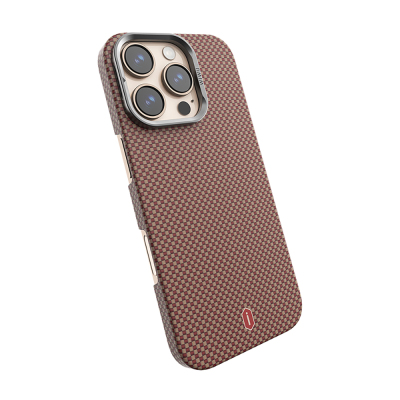 Apple iPhone 16 Pro Max Case Wiwu DCC-208 Magsafe Charging Camera Stand Aramid Fiber Design Cover - 24