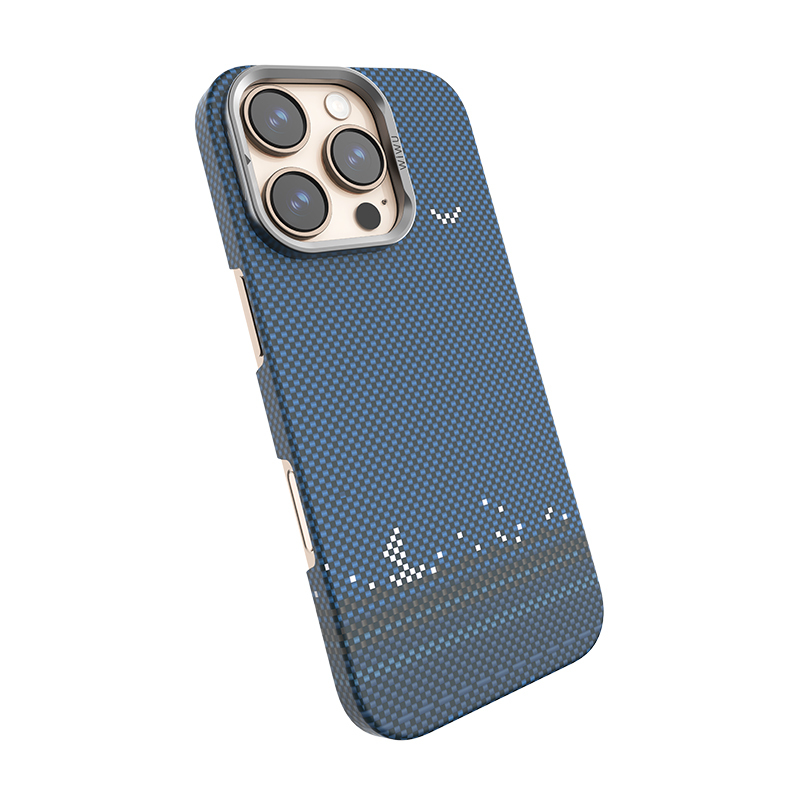 Apple iPhone 16 Pro Max Case Wiwu DCC-209 Magsafe Charged Camera Stand Aramid Fiber Design Cover - 3