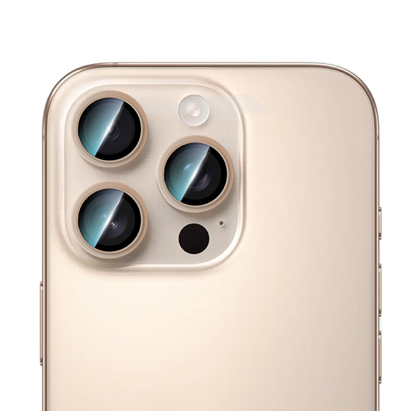 Apple iPhone 16 Pro Max CaseWorld Alloy Series Oleophobic Anti-Reflective Camera Lens Protector - 3