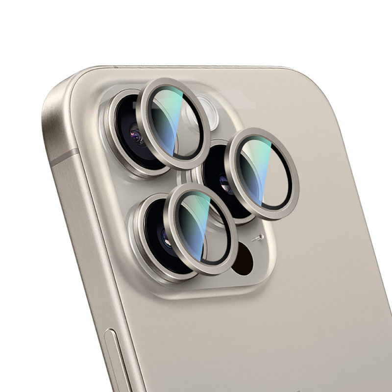 Apple iPhone 16 Pro Max CaseWorld Alloy Series Oleophobic Anti-Reflective Camera Lens Protector - 16