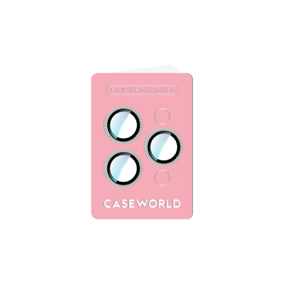 Apple iPhone 16 Pro Max CaseWorld Alloy Sparkling Diamond Serisi Taşlı Lens Koruyucu - 6