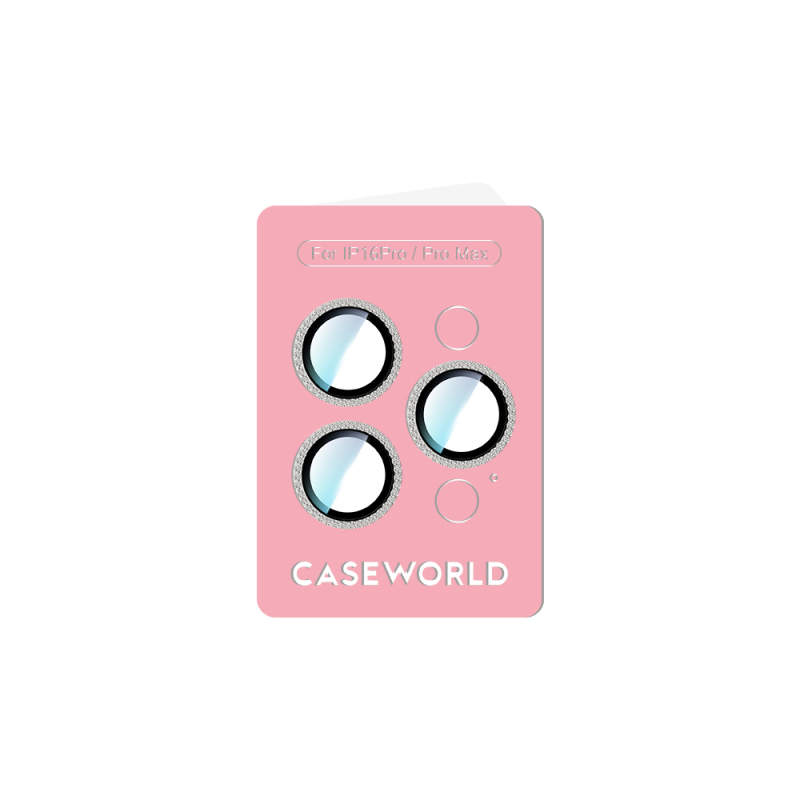 Apple iPhone 16 Pro Max CaseWorld Alloy Sparkling Diamond Serisi Taşlı Lens Koruyucu - 6