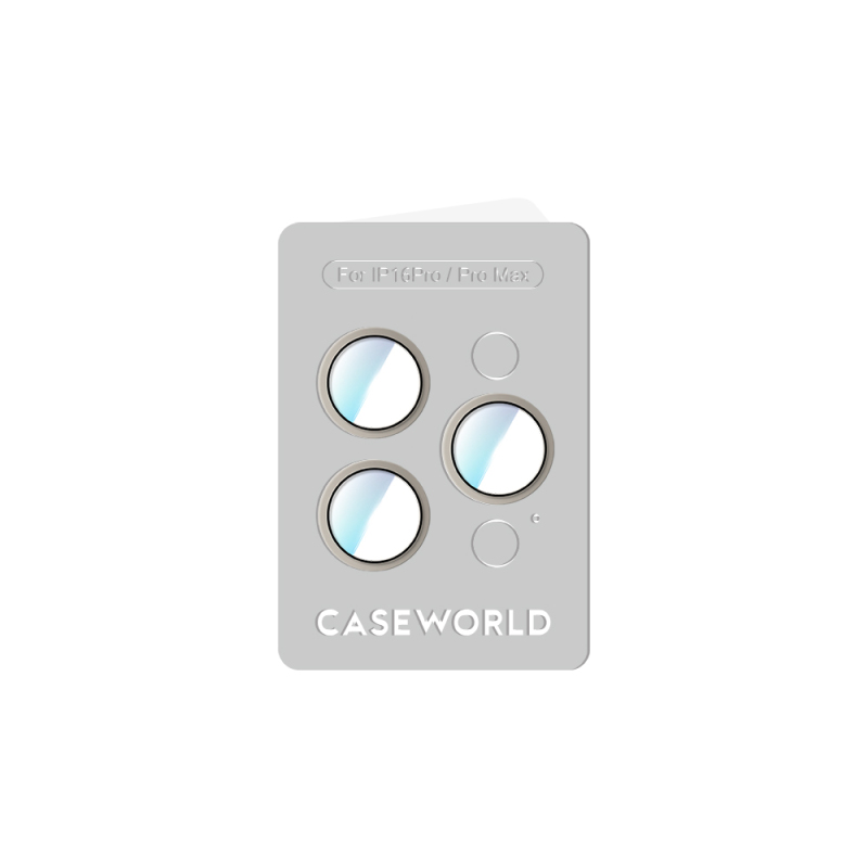 Apple iPhone 16 Pro Max CaseWorld Alloy Two-Color Series Lens Protector - 21