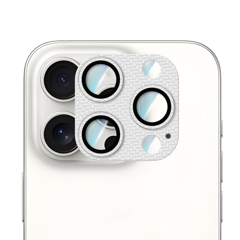 Apple iPhone 16 Pro Max CaseWorld Karbon Fiber Serisi Anti Reflective Ultra Clear Full Kamera Lens Koruyucu - 7