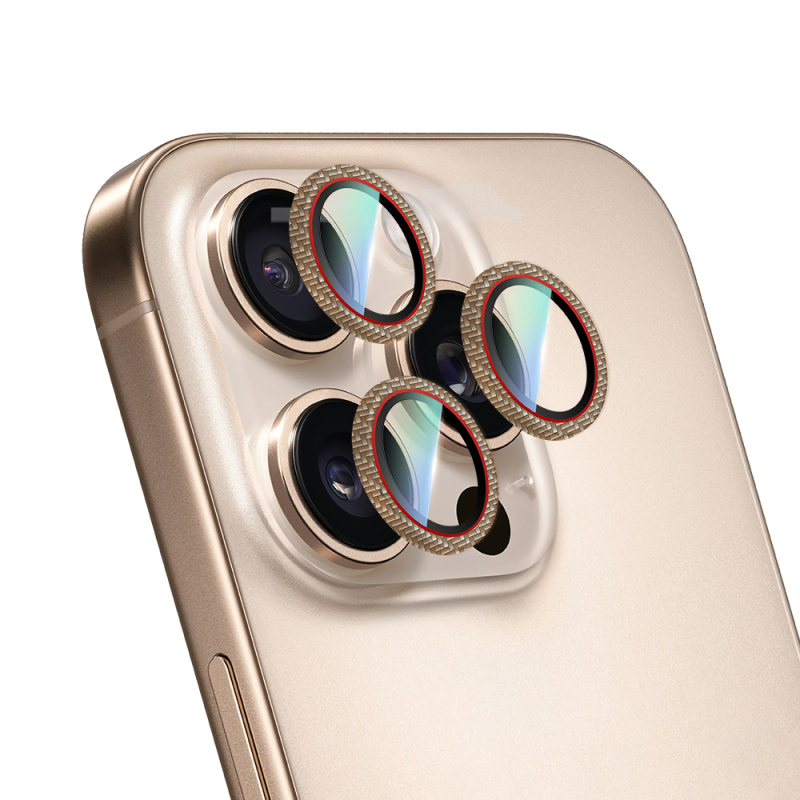 Apple iPhone 16 Pro Max CaseWorld Karbon Fiber Serisi Anti Reflective Ultra Clear Kamera Lens Koruyucu - 2