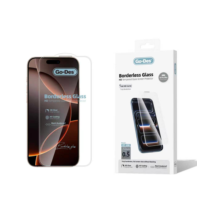 Apple iPhone 16 Pro Max Go Des Borderless Temperli Cam Ekran Koruyucu - 1