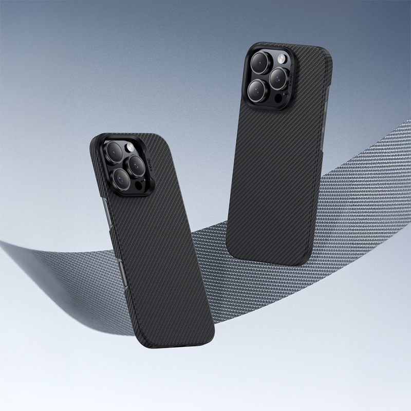 Apple iPhone 16 Pro Max Kılıf Benks M-safe Şarj Özellikli Metal Kamera Çerçeveli Magnetik ArmorAir 600D Kevlar Fiber Kapak - 6